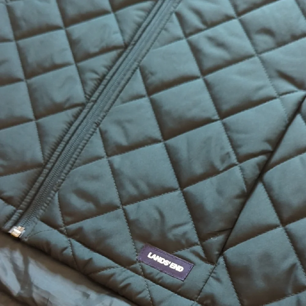 Lands' End Women's Quilted Dark Teal Vest